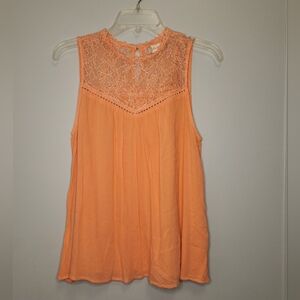 Altar'd State Women’s Sleeveless Lace Yoke Tank Top Size Small